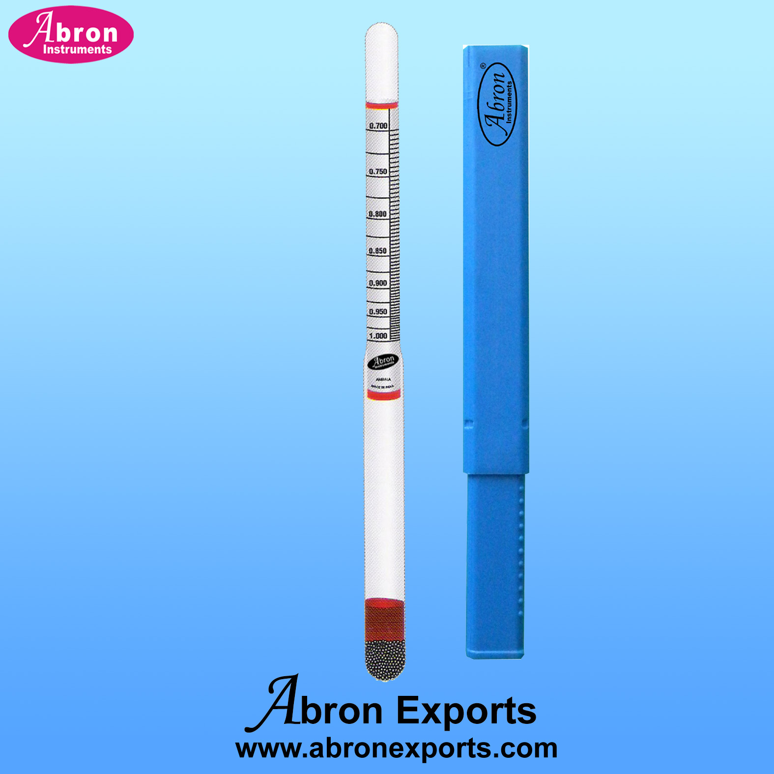 Hydrometers Beaume Glass Hydrometer With paper Scale With Lac Wax and Weights Abron  AP-947BE